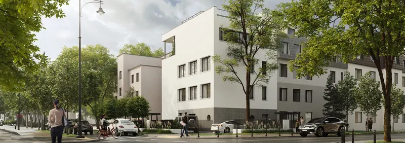 Visualisation of the Saska Corner building in Saska Kępa