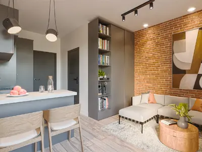 Kitchenette with living area