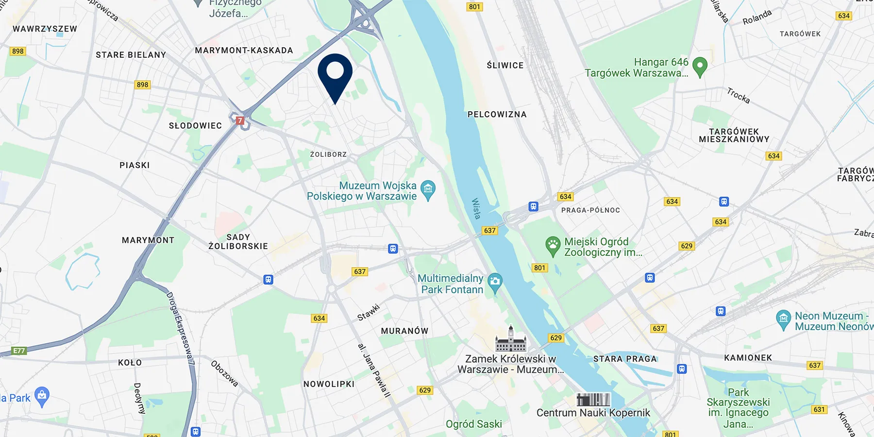 Mapa z lokalizacją inwestycji M12 Residence
